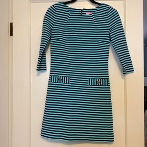 Lilly Pulitzer 3/4 sleeve striped dress size XS.